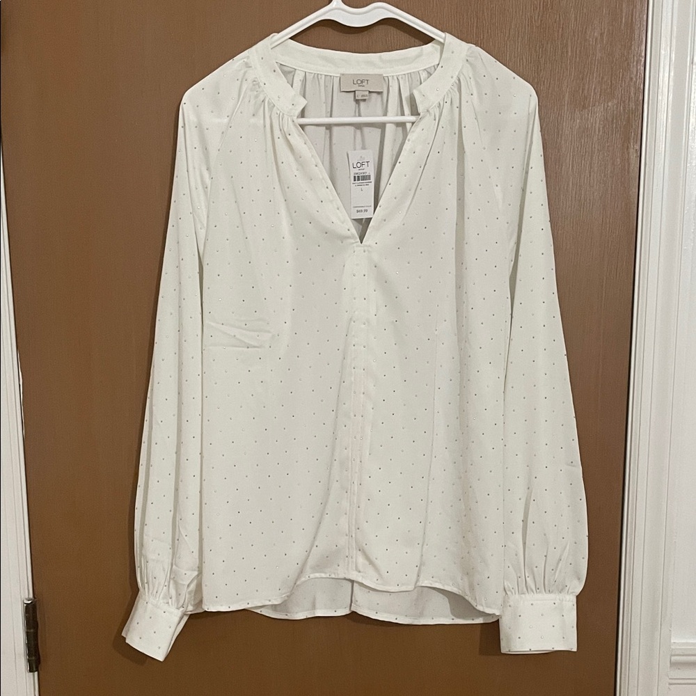 LOFT Women's Ivory Blouse